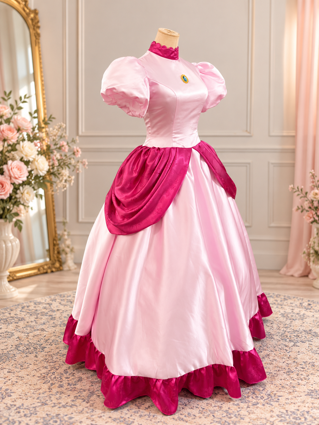 Princess Peach Inspired Pink Princess Dress
