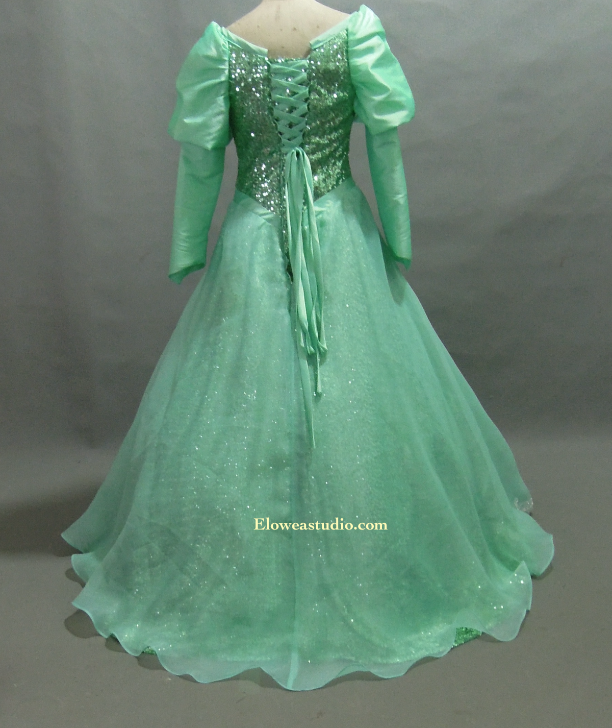 Mint Green Fairytale Sequin Princess Gown Green Ariel Inspired