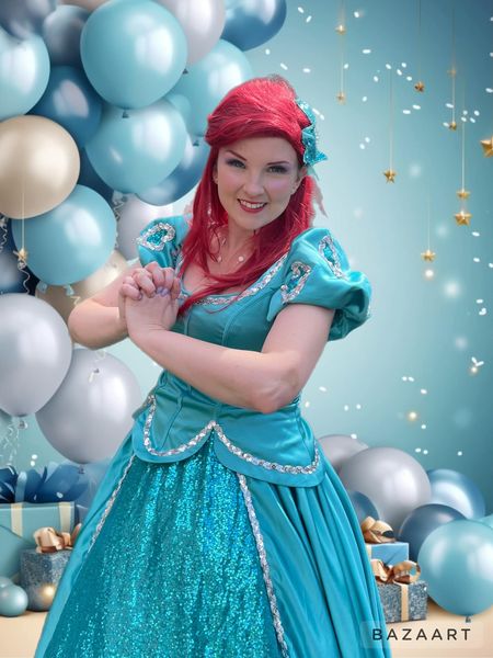 Teal Fairytale Princess Gown – Made to Order
