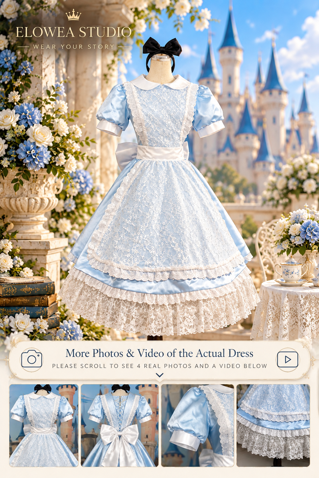 Alice in Wonderland Inspired Blue Dress