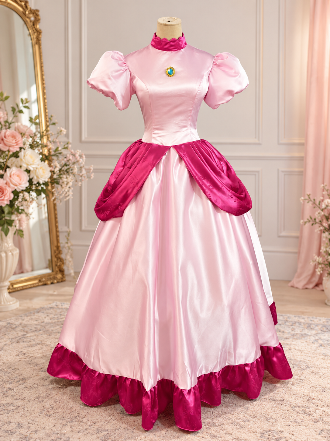 Princess Peach Inspired Pink Princess Dress