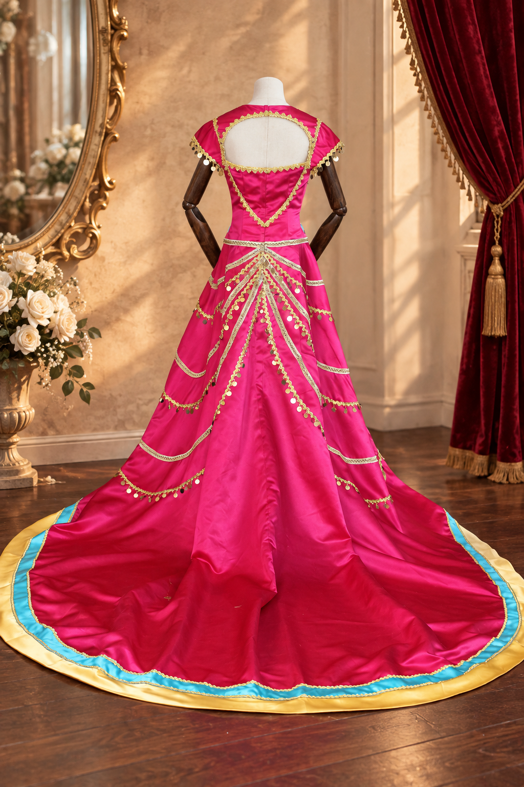 Arabian Nights Princess Costume – Fuchsia & Turquoise Gown