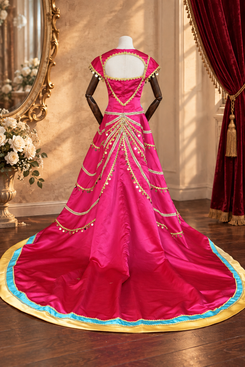 Arabian Nights Princess Costume – Fuchsia & Turquoise Gown