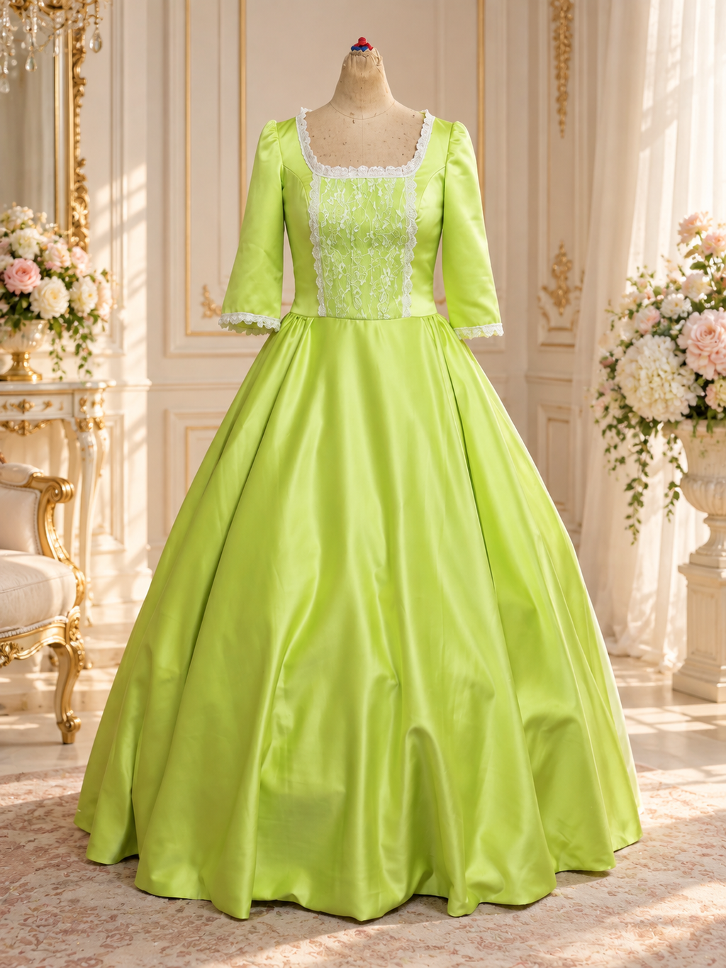 Lime Green Fairytale Princess Gown Movie Inspired Sofia the First Princess Amber costume