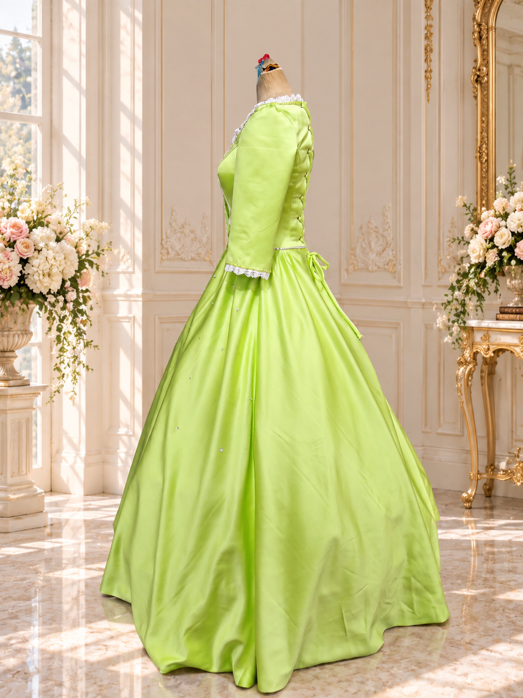 Lime Green Fairytale Princess Gown Movie Inspired Sofia the First Princess Amber costume