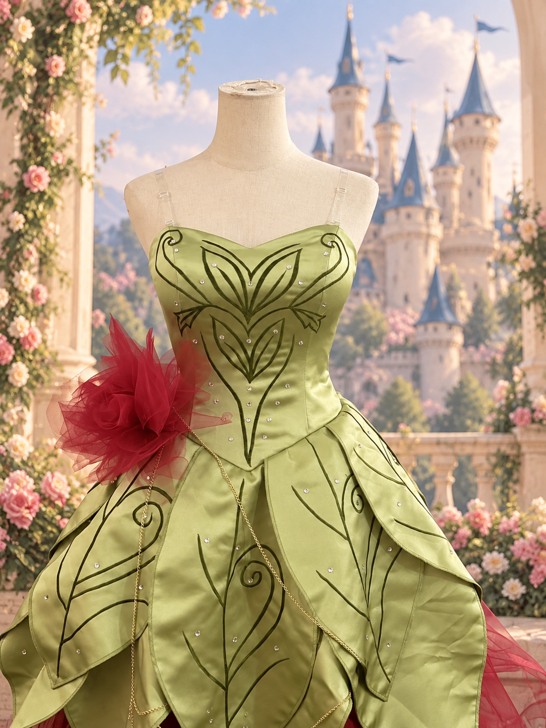 Enchanted Forest Fairy Dress – Green Fantasy Costume - Movie Inspired Tinkerbell Costume