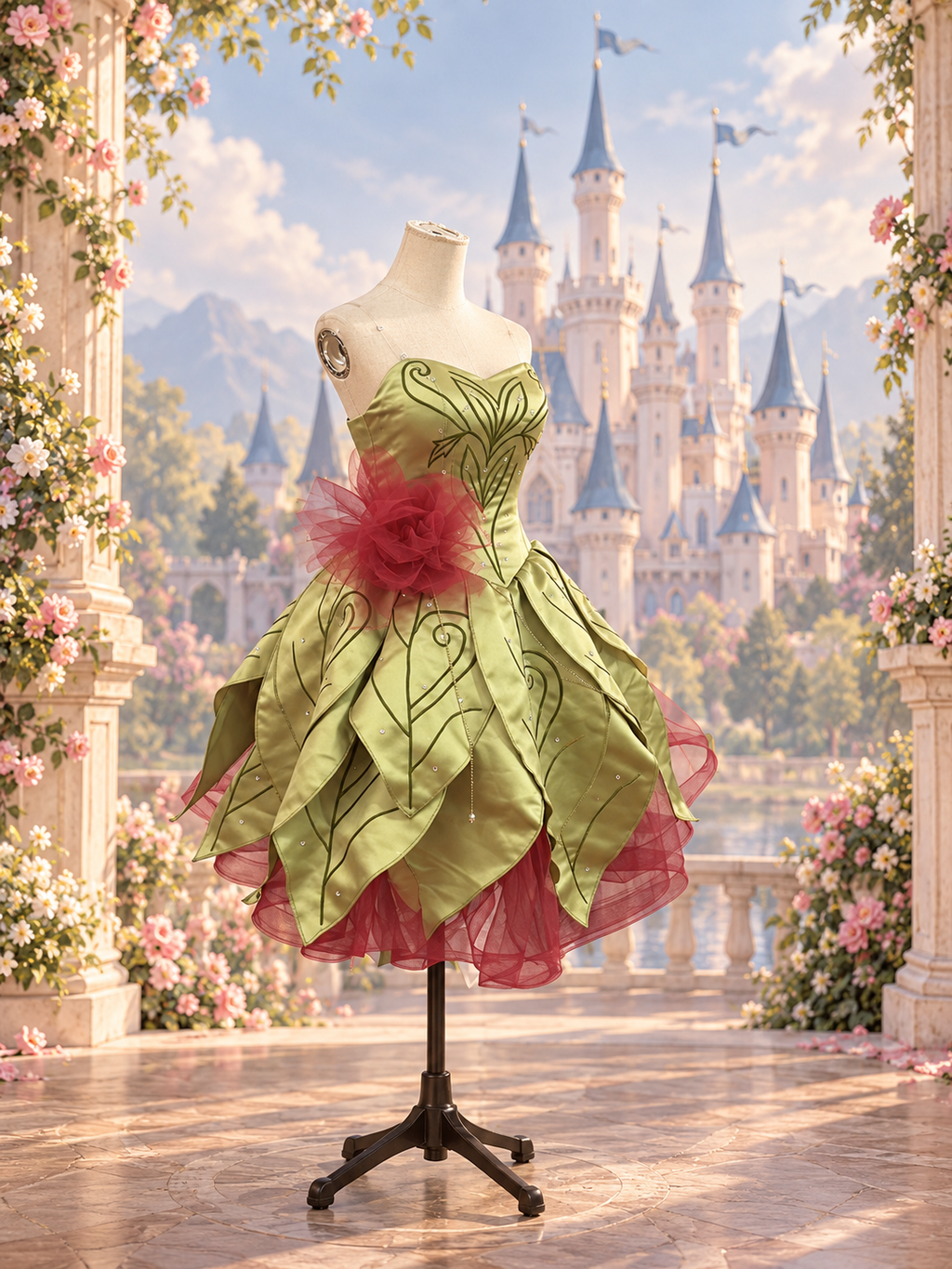 Enchanted Forest Fairy Dress – Green Fantasy Costume - Movie Inspired Tinkerbell Costume