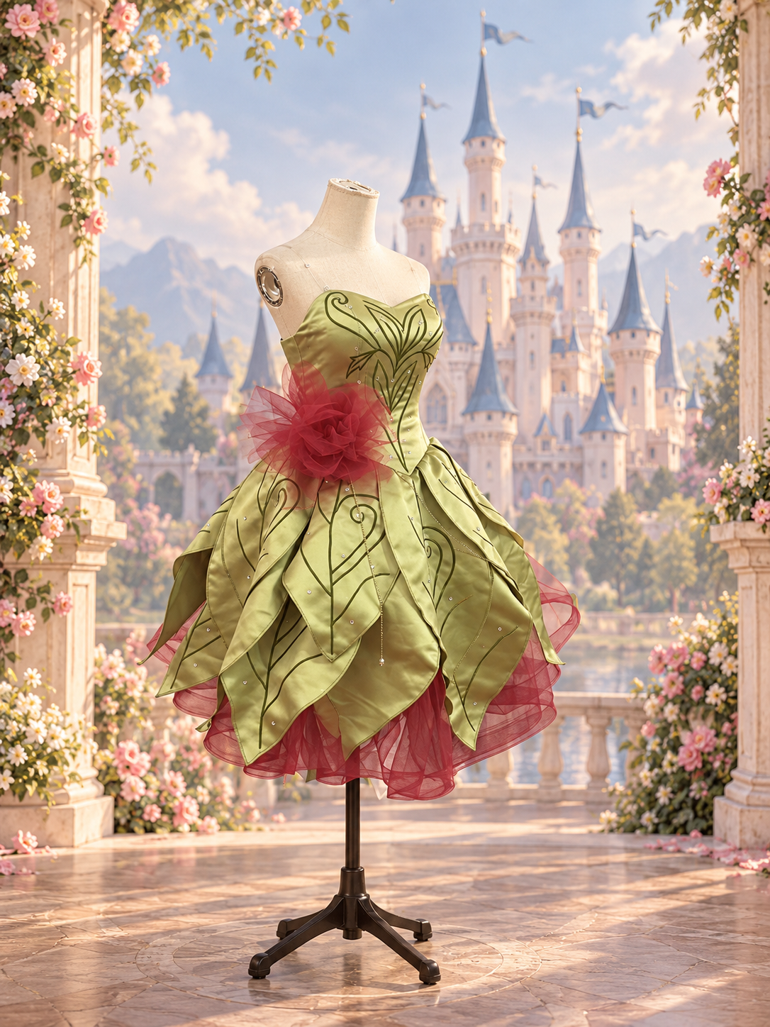 Enchanted Forest Fairy Dress – Green Fantasy Costume - Movie Inspired Tinkerbell Costume
