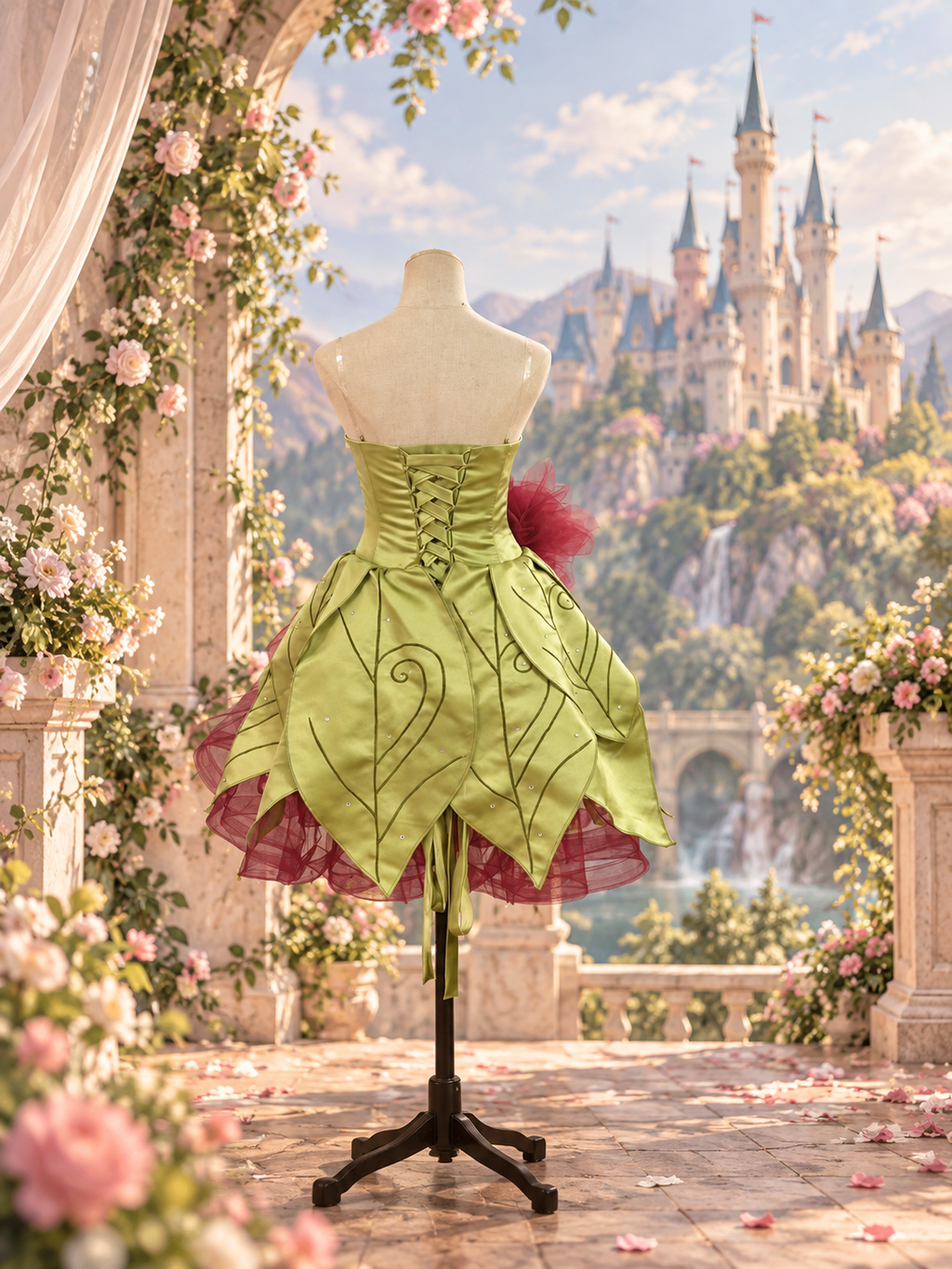 Enchanted Forest Fairy Dress – Green Fantasy Costume - Movie Inspired Tinkerbell Costume
