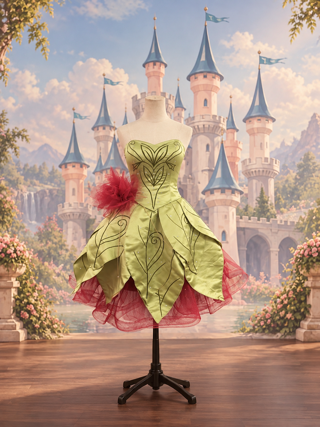 Enchanted Forest Fairy Dress – Green Fantasy Costume - Movie Inspired Tinkerbell Costume