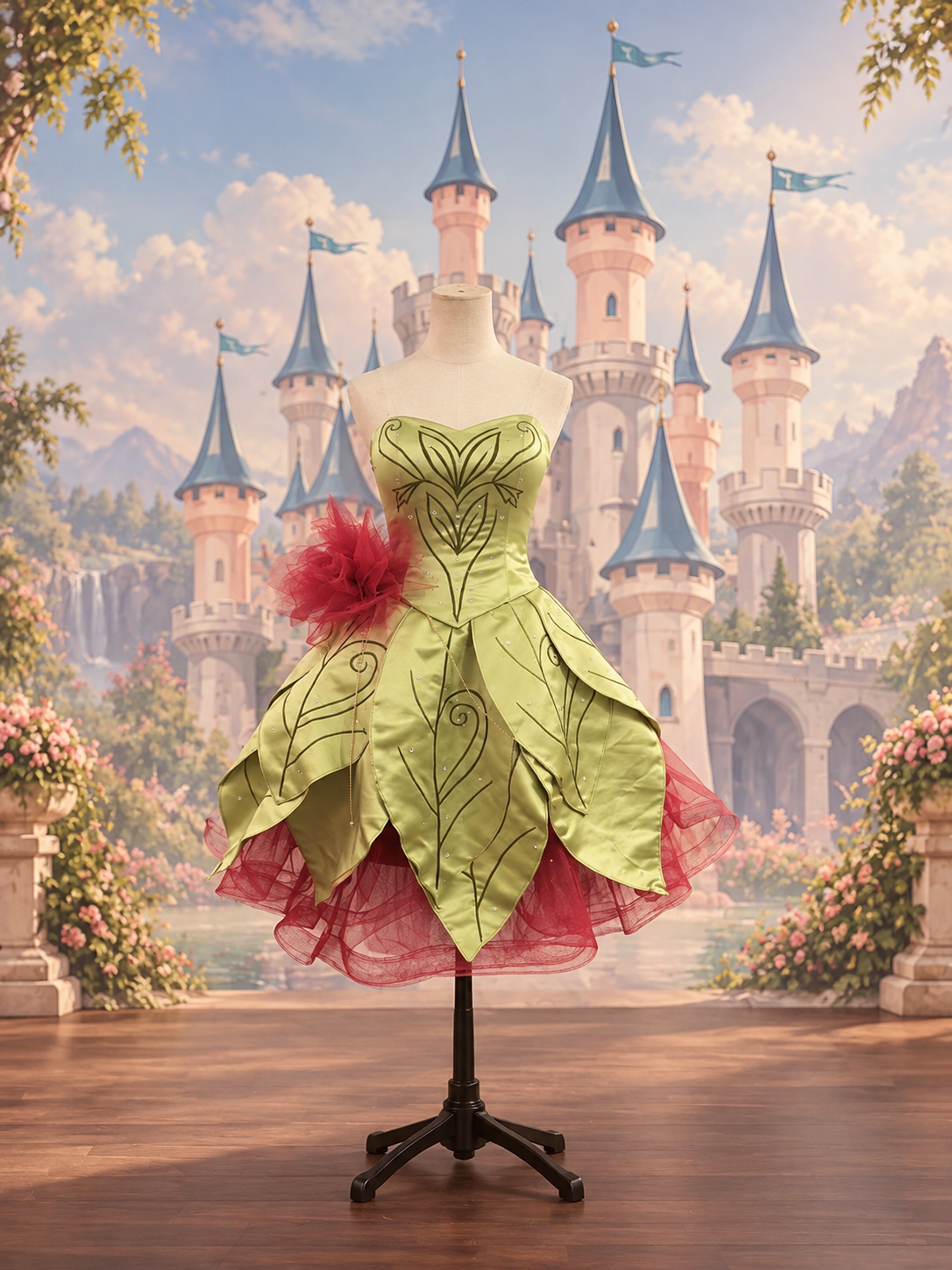 Enchanted Forest Fairy Dress – Green Fantasy Costume - Movie Inspired Tinkerbell Costume