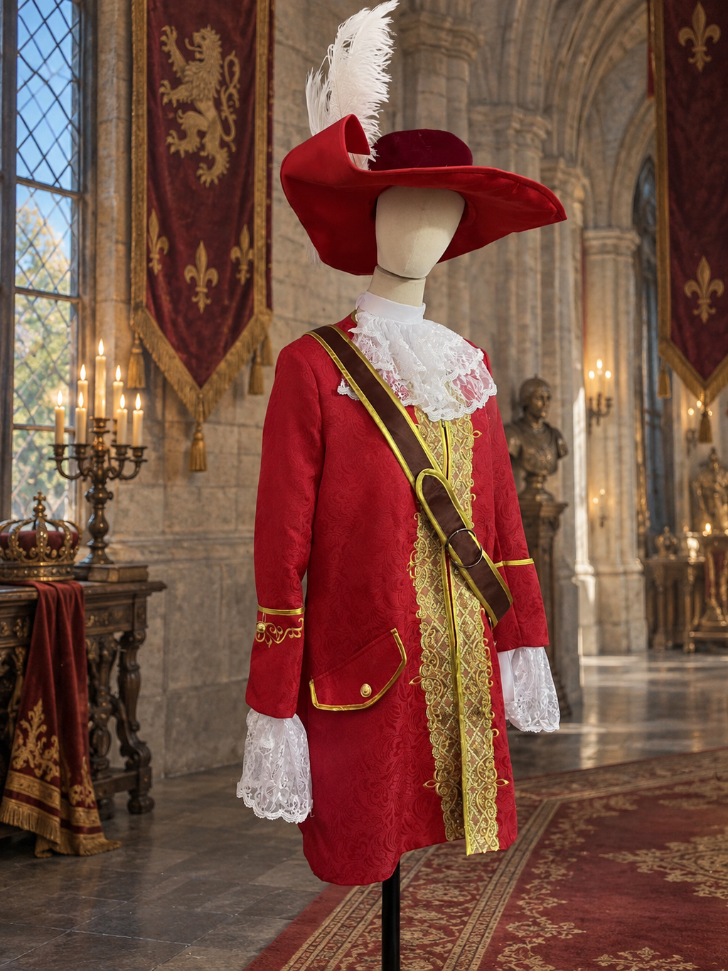 Storybook Pirate Captain Costume – Red & Gold