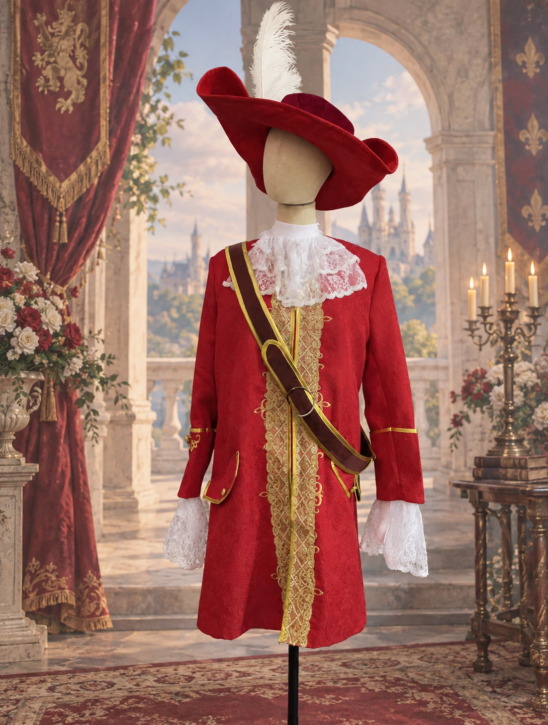 Storybook Pirate Captain Costume – Red & Gold
