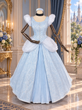 Midnight Princess Inspired Blue Brocade Ball Gown Costume Cinderella Inspired Costume