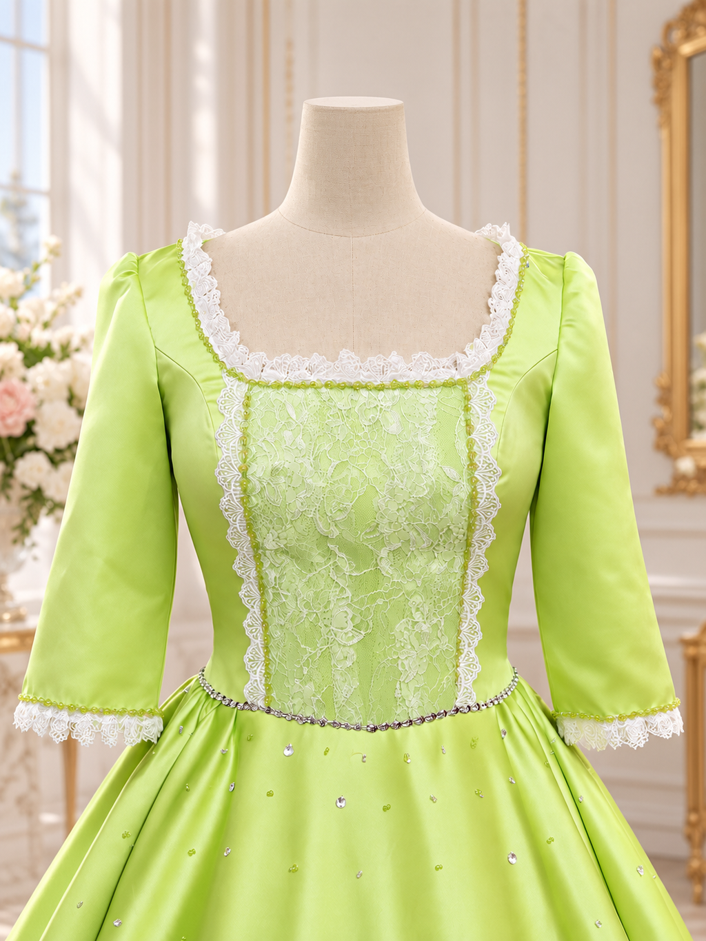 Lime Green Fairytale Princess Gown Movie Inspired Sofia the First Princess Amber costume