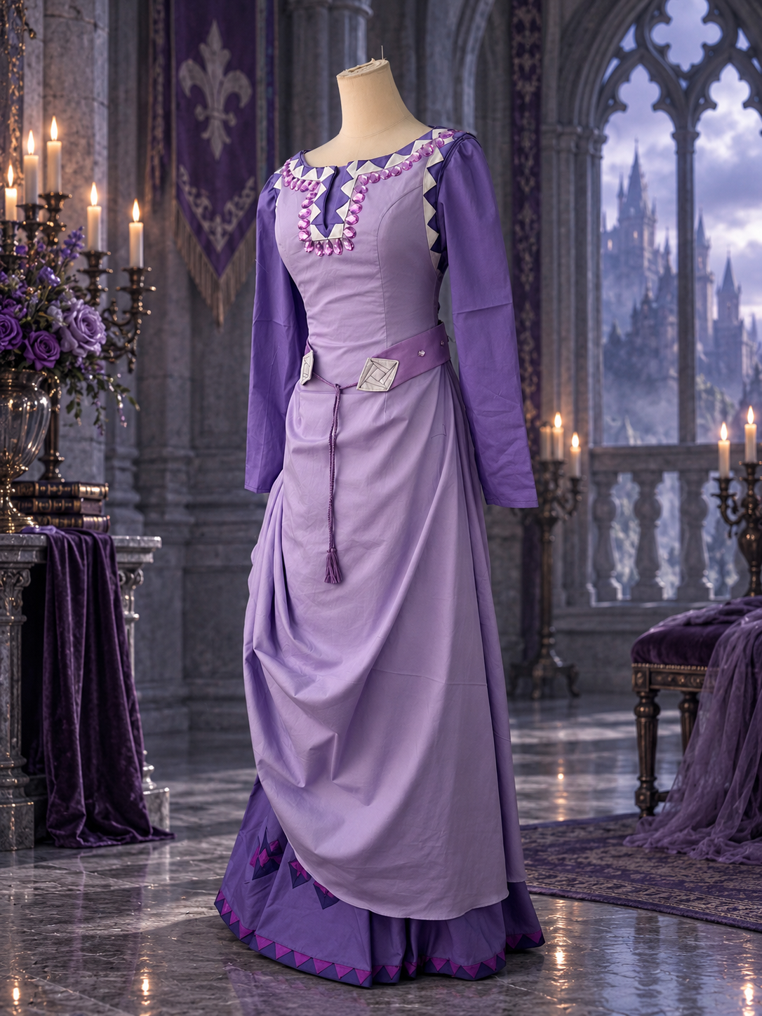 Asha Inspired Lavender Fantasy Gown