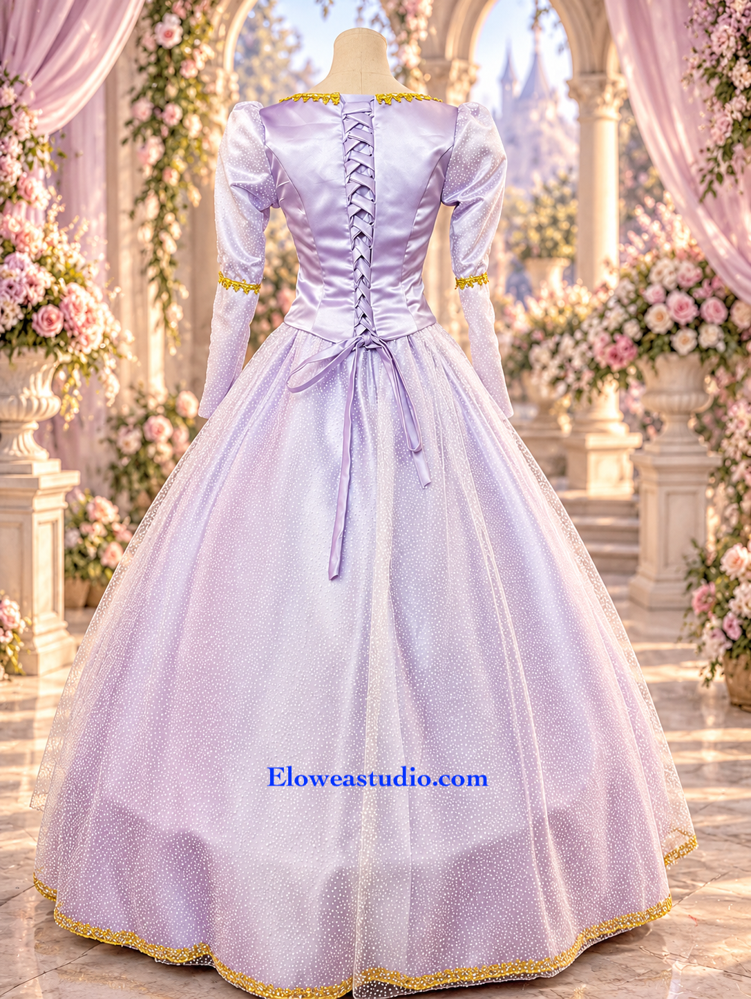 Barbie as Rapunzel Inspired Princess Dress – Lavender & Pink Fairytale Gown