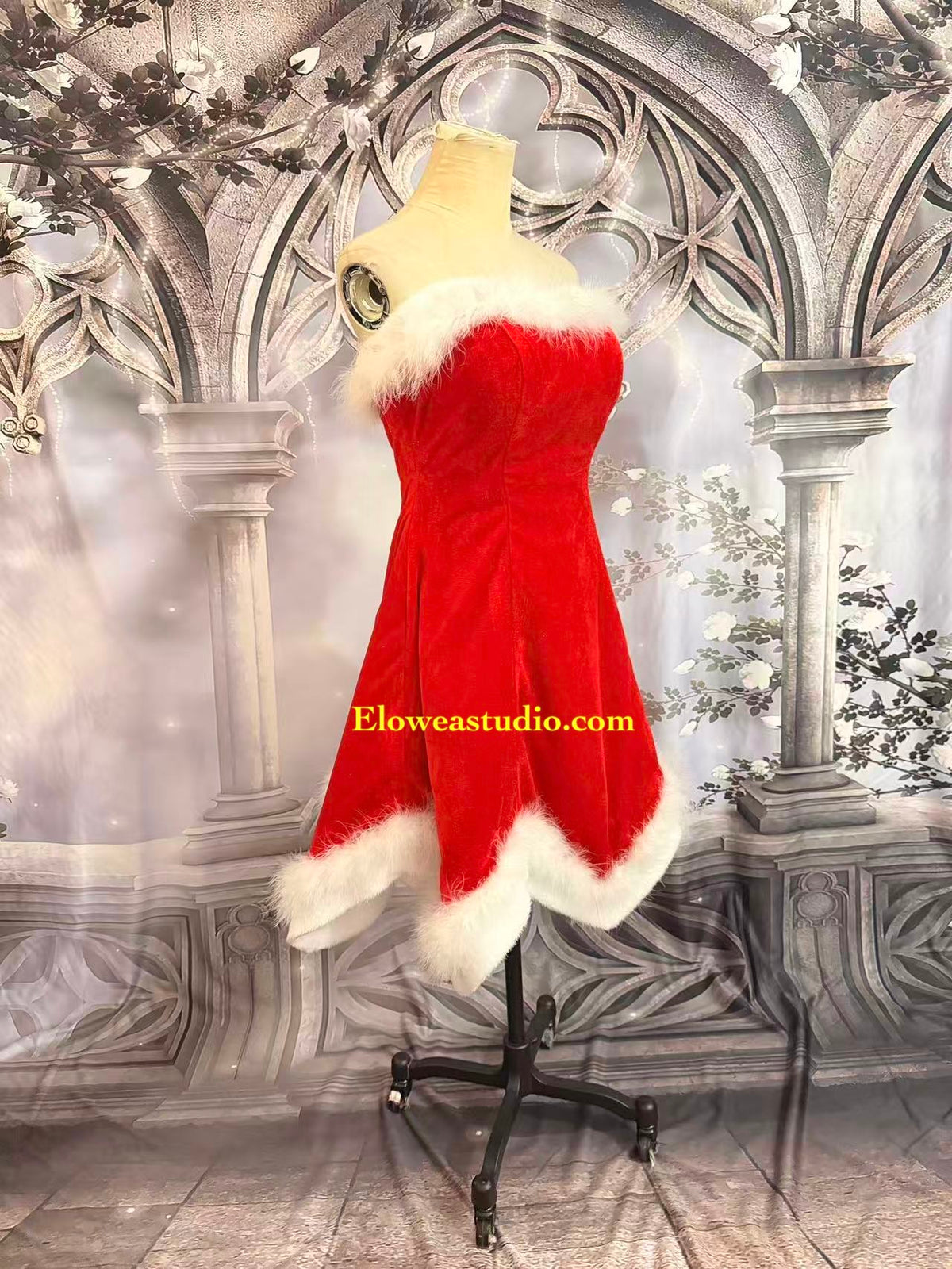 Christmas Fairy Dress – Red Velvet Tinkerbell-Inspired Costume