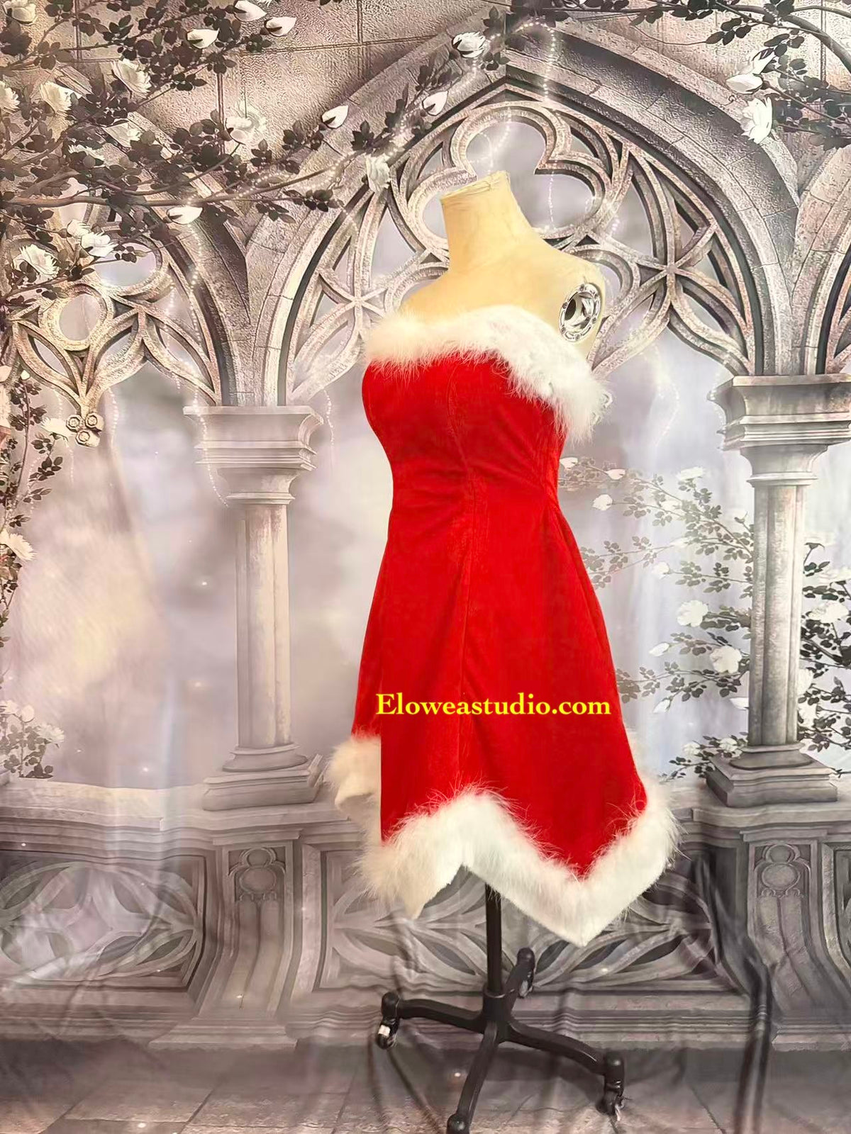 Christmas Fairy Dress – Red Velvet Tinkerbell-Inspired Costume