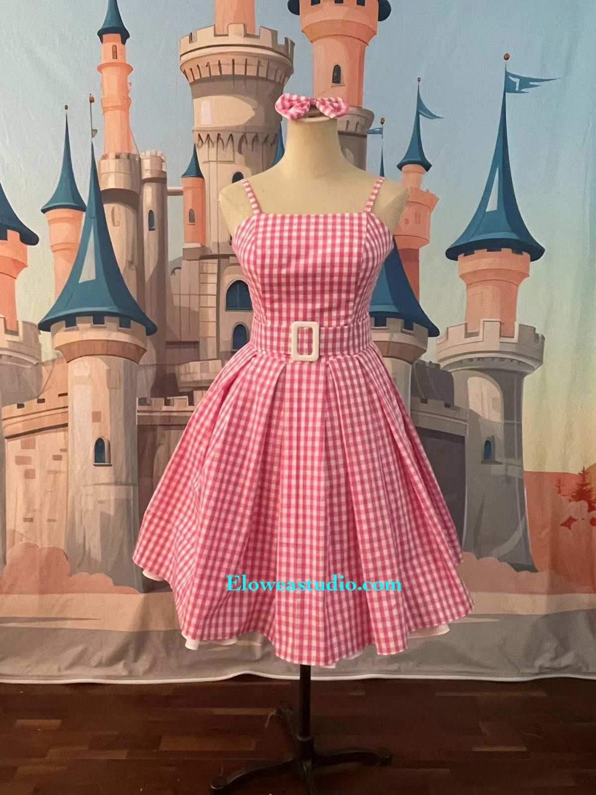 Barbie Inspired Pink Gingham Dress – Vintage Style Pink Check Dress