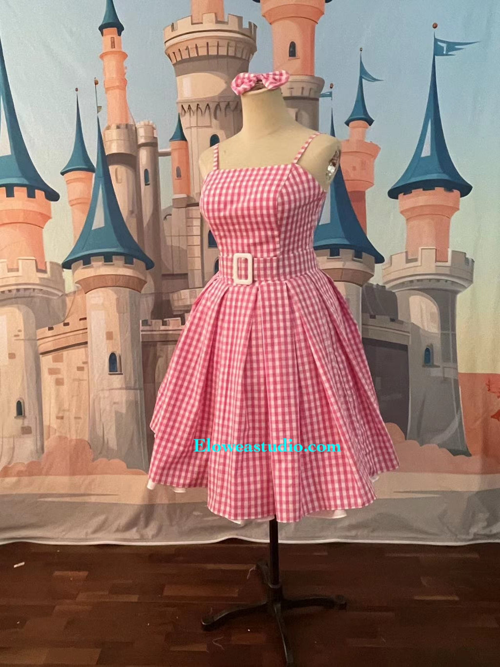 Barbie Inspired Pink Gingham Dress – Vintage Style Pink Check Dress