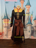 Anna Inspired Adventure Dress with Purple Velvet Cape