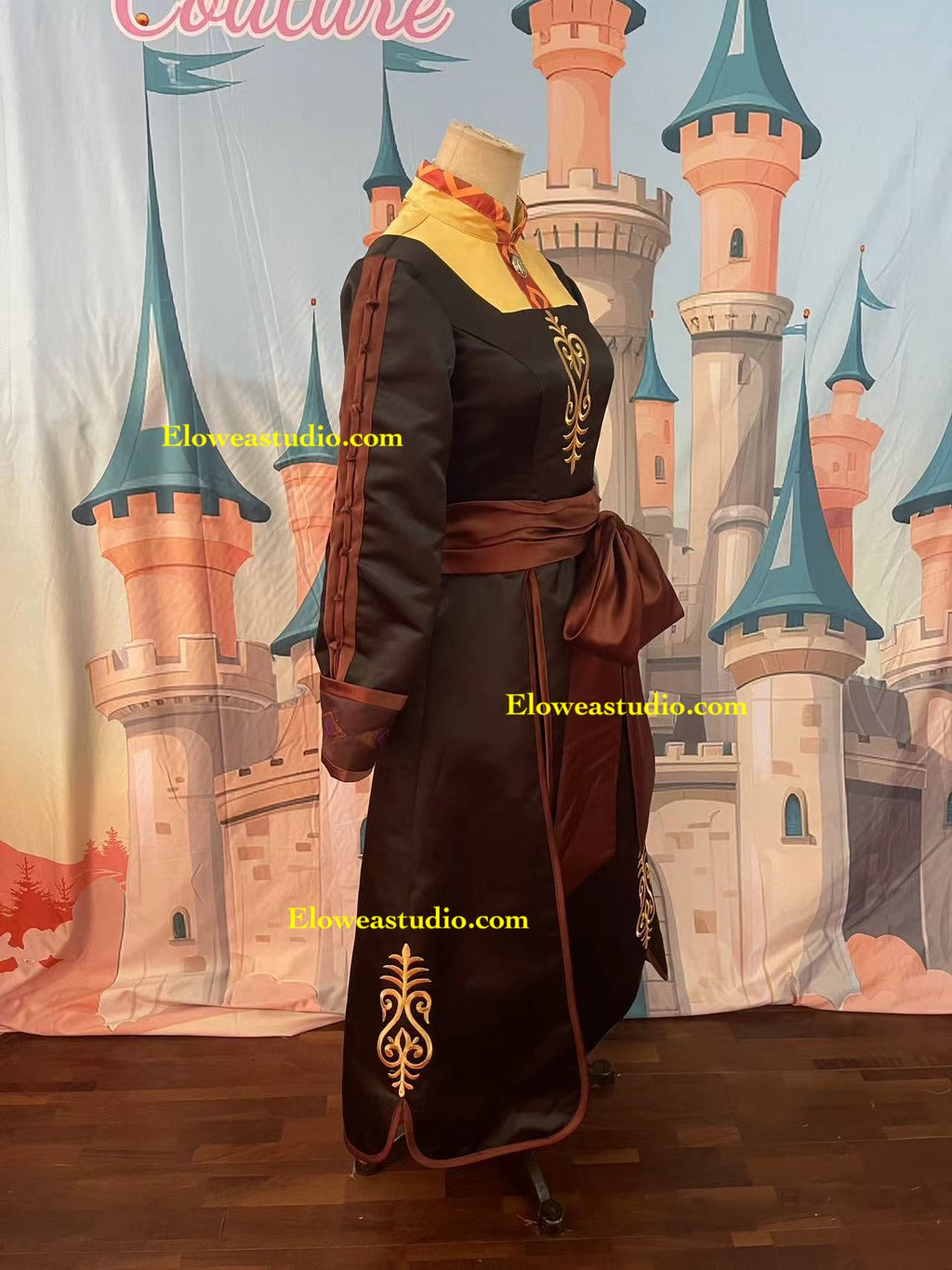 Anna Inspired Adventure Dress with Purple Velvet Cape