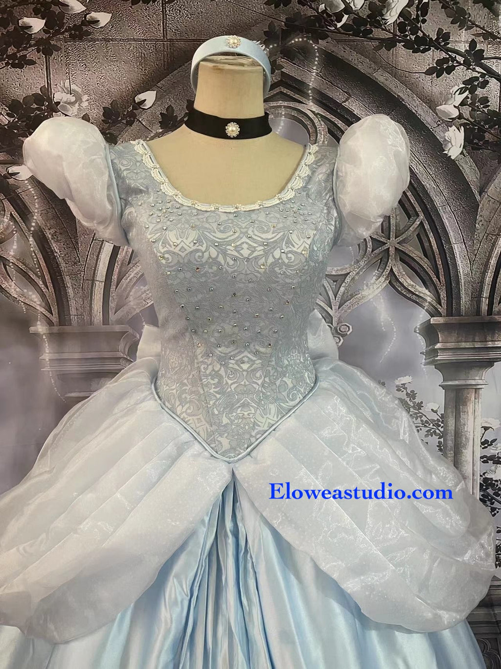 Glass Slipper Princess Gown – Cinderella-Inspired Blue Ball Dress