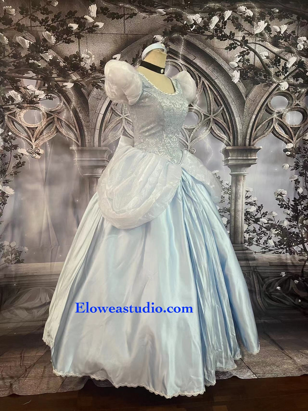 Glass Slipper Princess Gown – Cinderella-Inspired Blue Ball Dress