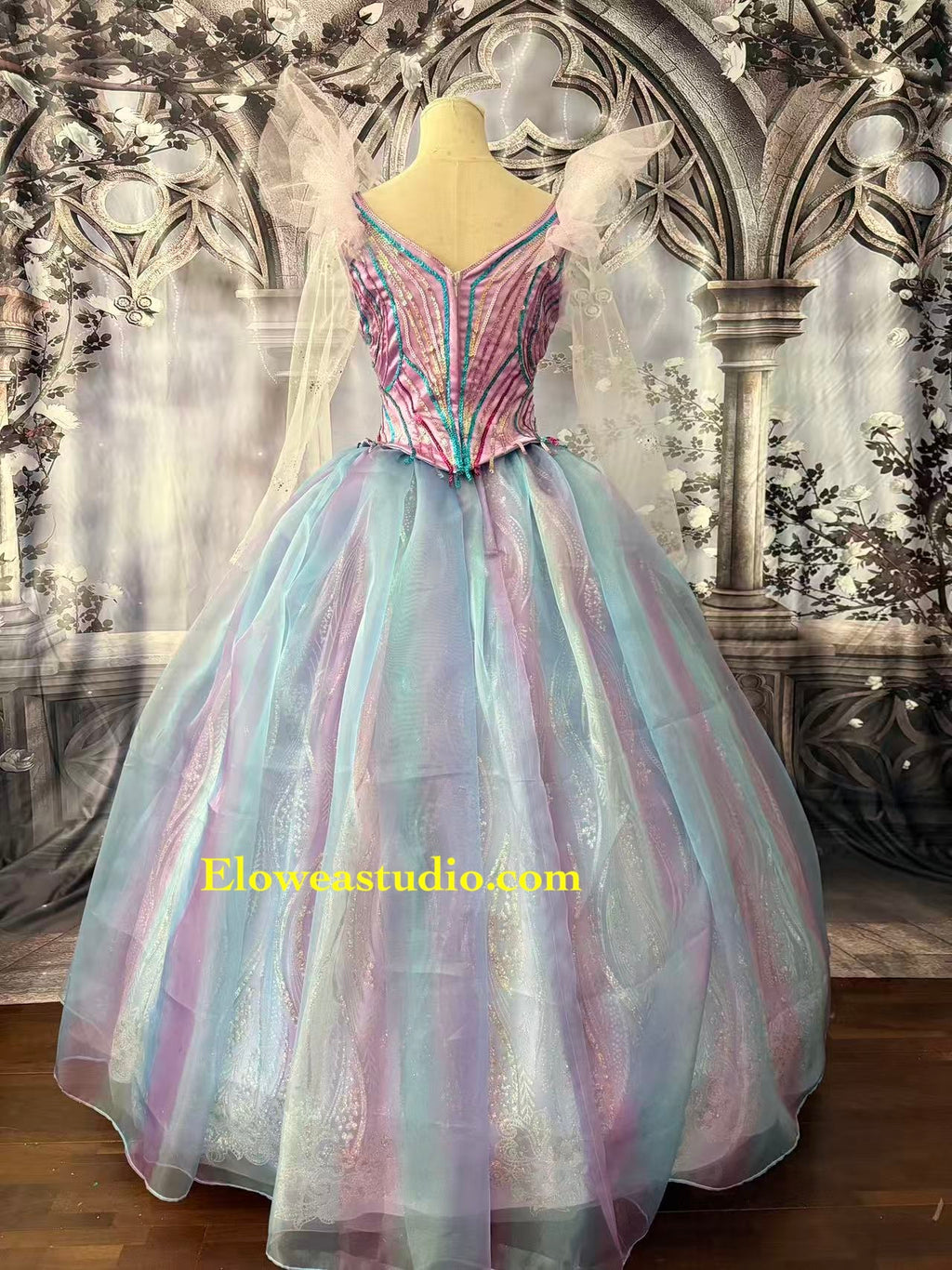 Glinda Inspired Iridescent Ball Gown – A Touch of Magic