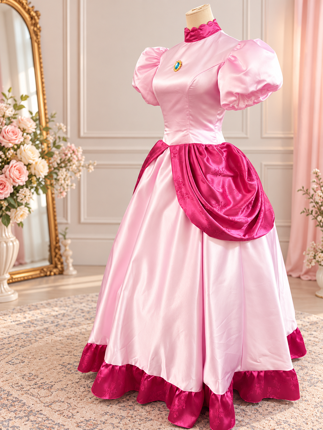 Princess Peach Inspired Pink Princess Dress