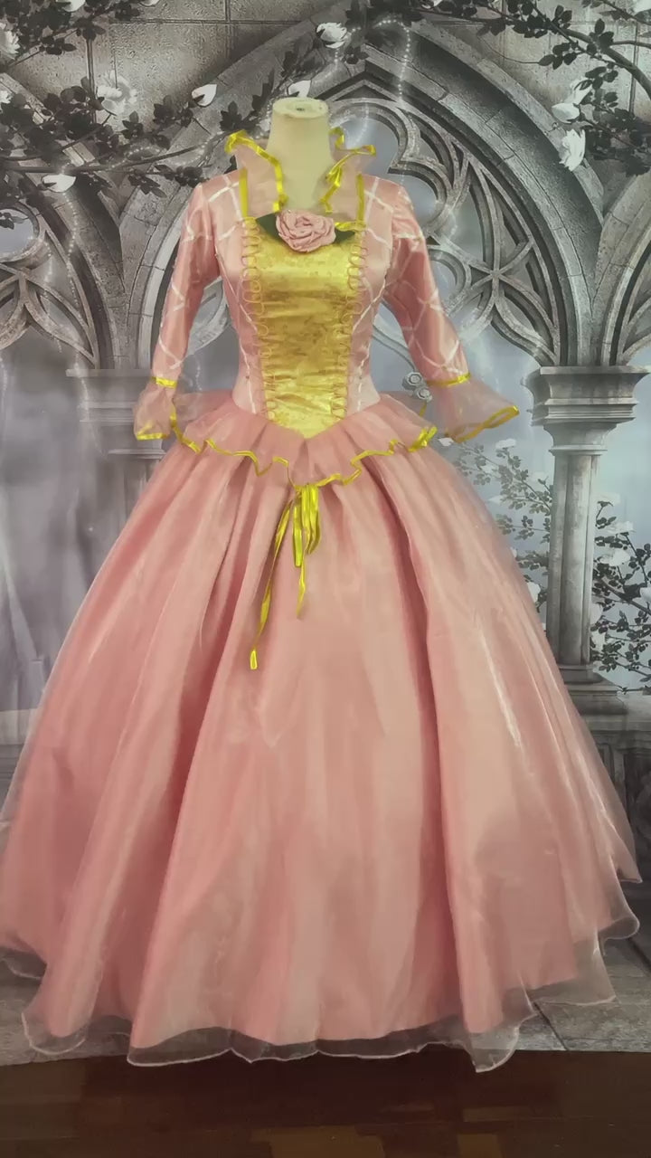 Princess Anneliese Inspired Pink Ball Gown – Fairytale Princess Cosplay Dress